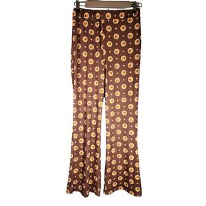 CIDER Under the Disco Ball Women's Retro Flare Hippie Festival Pants SZ L